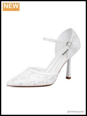 Faux Leather D'Orsay Stiletto Pumps Ankle Strap Closed Toe Heels